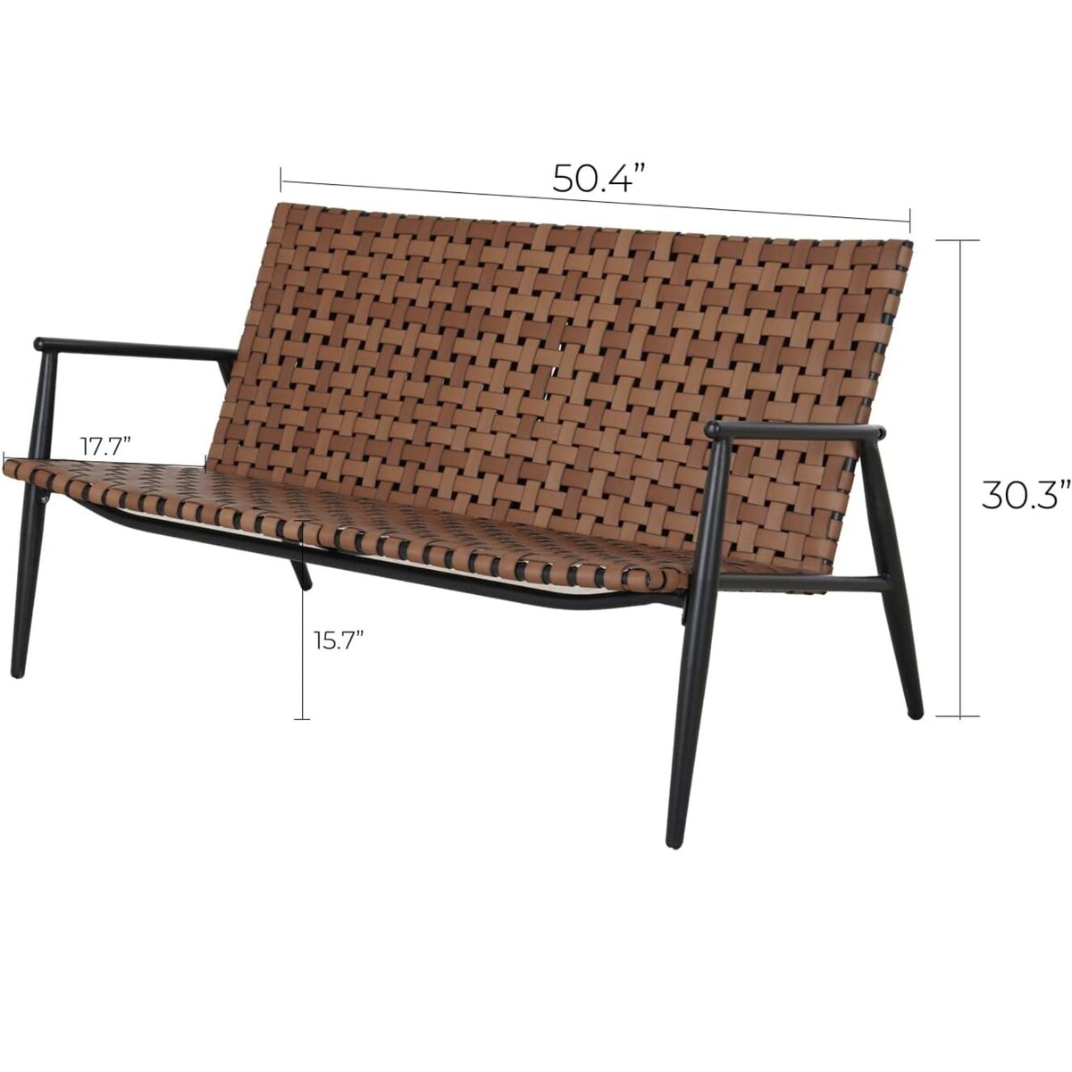 Set di sedie e tavolo Adirondack in vimini e rattan per patio
