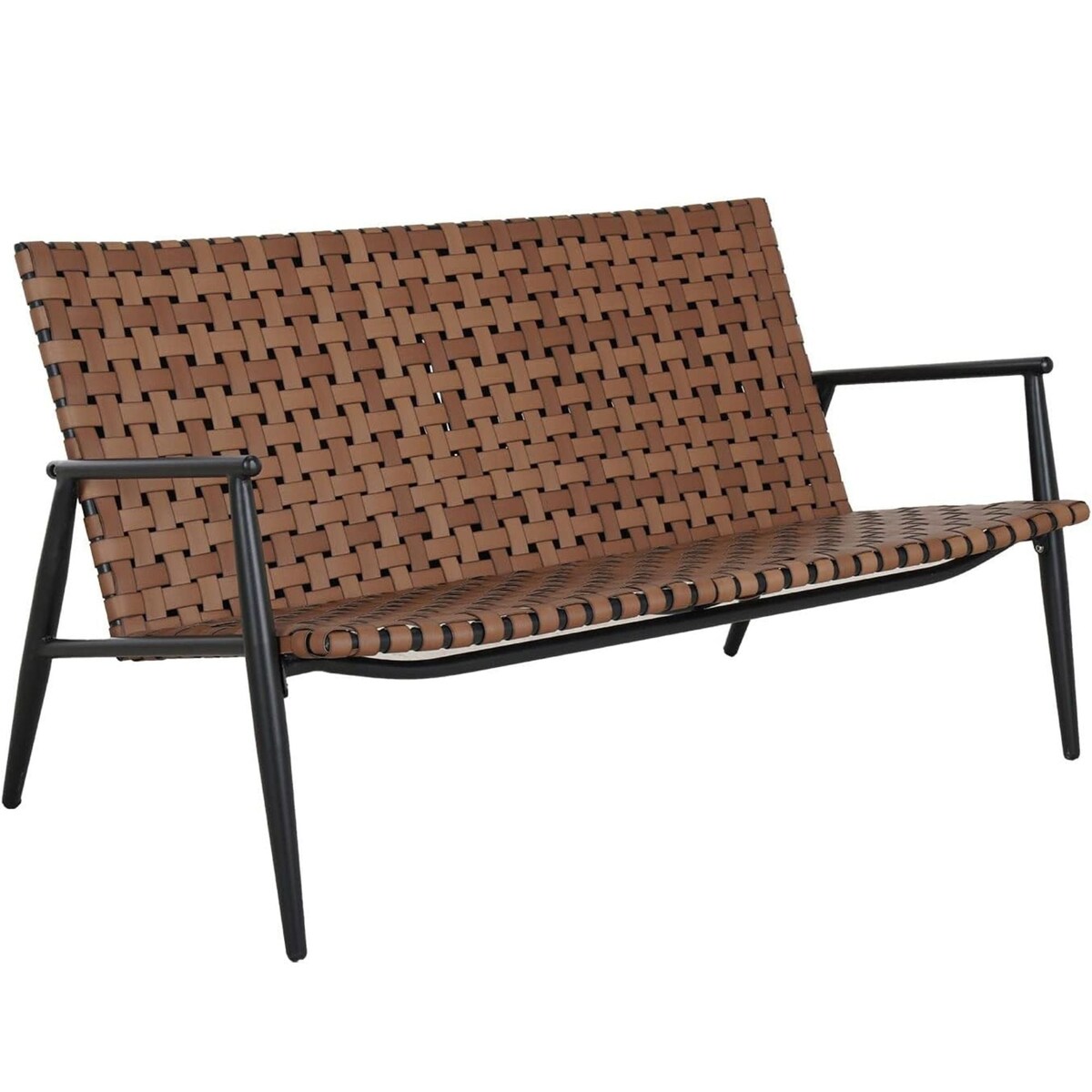 Set di sedie e tavolo Adirondack in vimini e rattan per patio