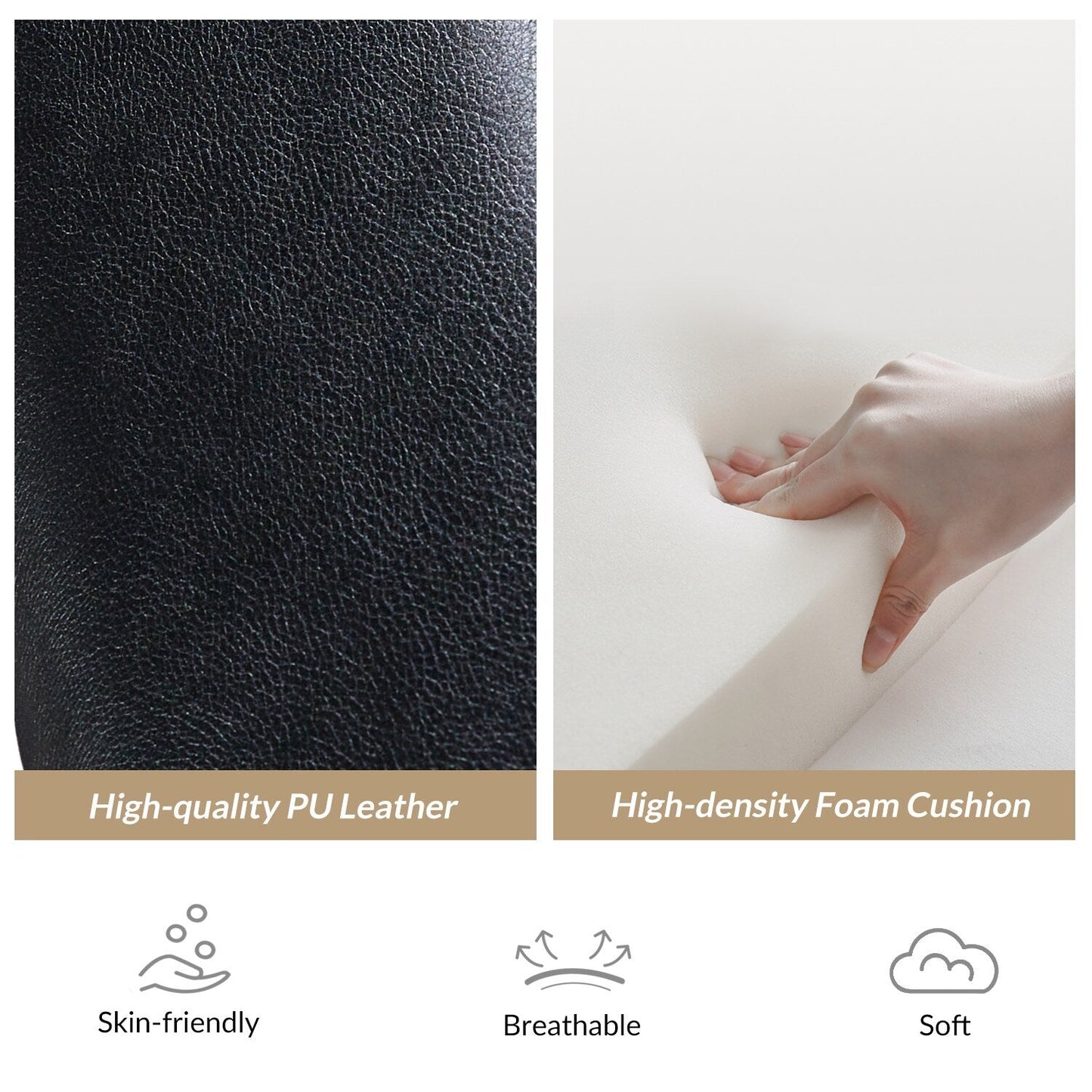 Poltrona reclinabile in legno massello in pelle vegana Patrick Mid-Century di HULALA HOME