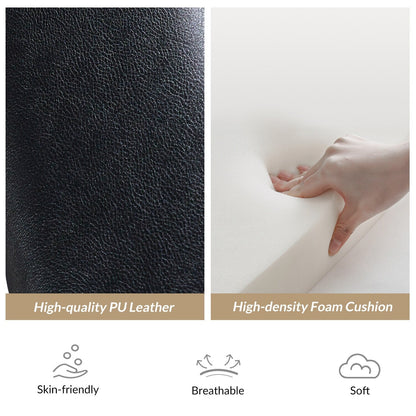 Poltrona reclinabile in legno massello in pelle vegana Patrick Mid-Century di HULALA HOME