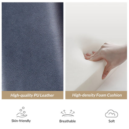 Poltrona reclinabile in legno massello in pelle vegana Patrick Mid-Century di HULALA HOME