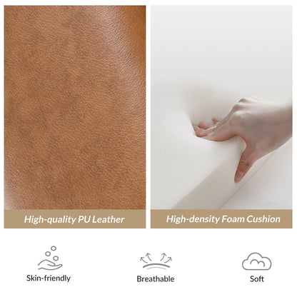 Poltrona reclinabile in legno massello in pelle vegana Patrick Mid-Century di HULALA HOME