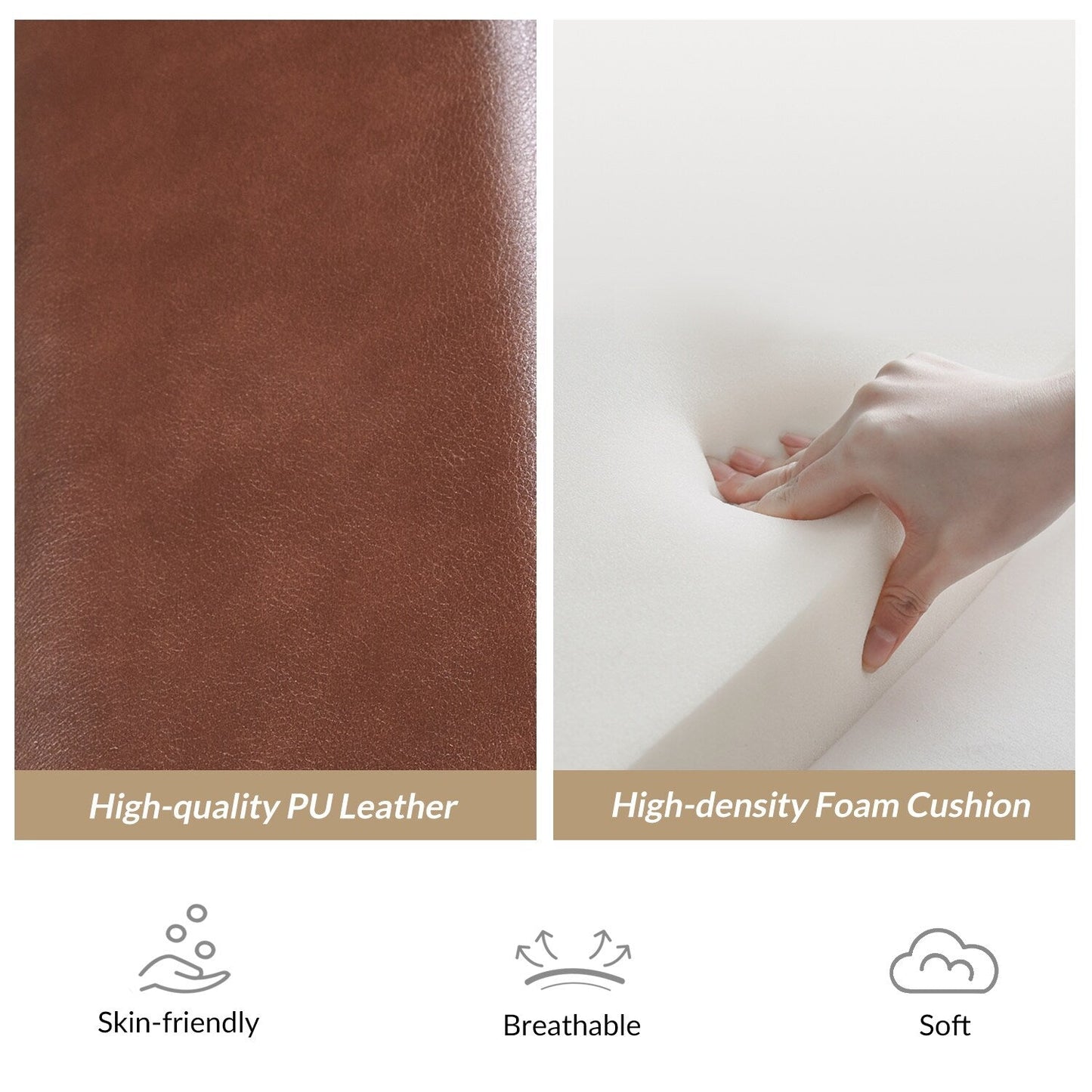 Poltrona reclinabile in legno massello in pelle vegana Patrick Mid-Century di HULALA HOME