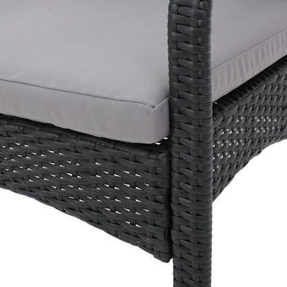 Set da pranzo in vimini da 5 pezzi Patterson Outdoor con cuscini di Christopher Knight Home