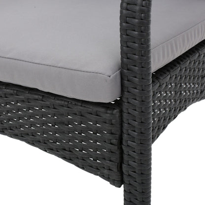 Set da pranzo in vimini da 5 pezzi Patterson Outdoor con cuscini di Christopher Knight Home