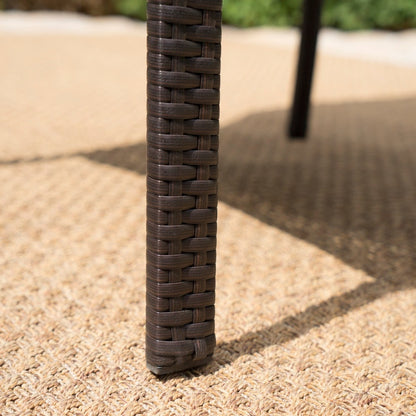 Set da pranzo in vimini da 5 pezzi Patterson Outdoor con cuscini di Christopher Knight Home