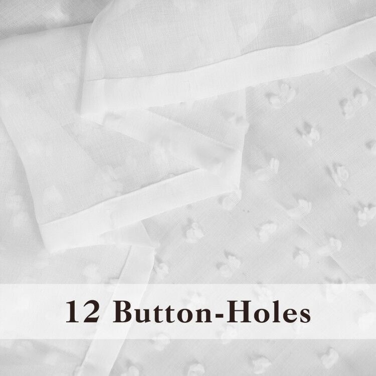 Tenda da doccia trasparente con asole e pompon Nanshing Payton