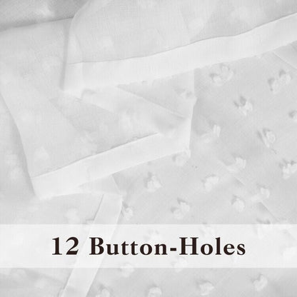 Tenda da doccia trasparente con asole e pompon Nanshing Payton