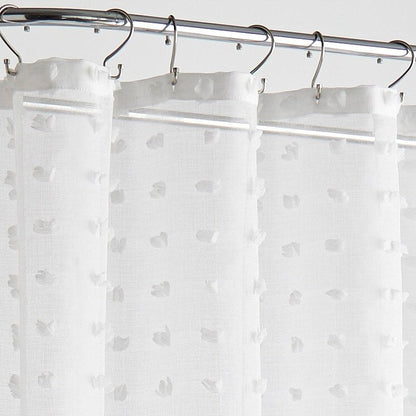 Tenda da doccia trasparente con asole e pompon Nanshing Payton