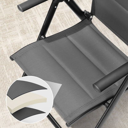 Set da pranzo da giardino da 3/5/7 pezzi, tavolo estensibile in alluminio, sedia pieghevole imbottita regolabile