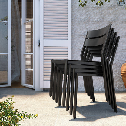 Set da pranzo per esterni in alluminio Pellebant da 5/7/9 pezzi con tavolo estensibile e sedie impilabili