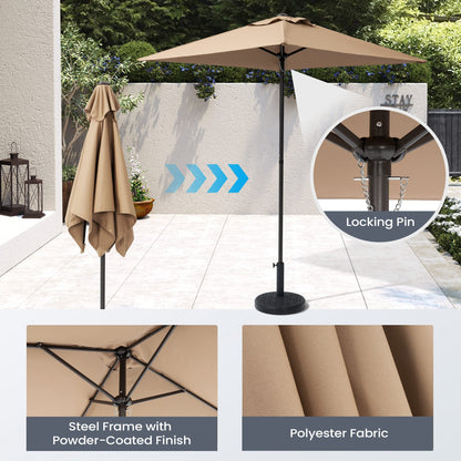 Set da giardino Pellebant da 6 pezzi con tavolo, ombrellone e 4 sedie pieghevoli - 22,4 L x 26,8 P x 34,4 A