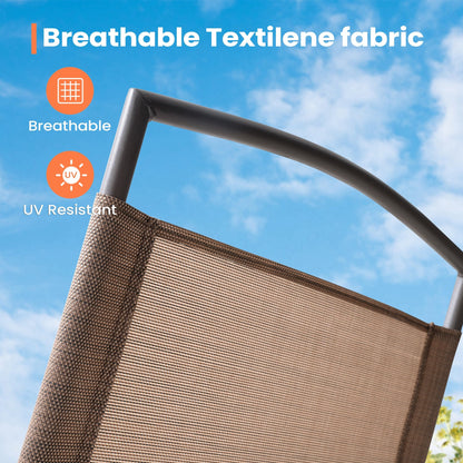 Set da pranzo da esterno Pellebant da 5 pezzi con sedie pieghevoli