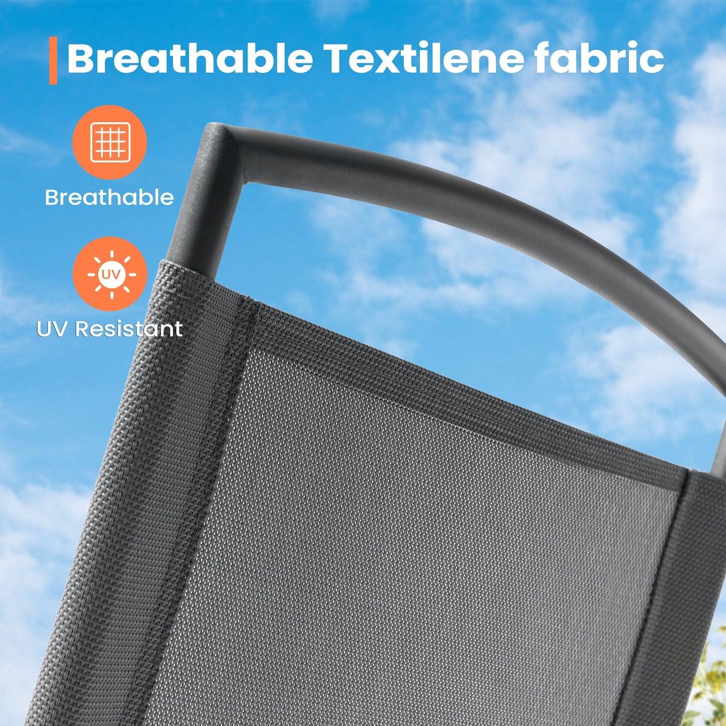 Set da pranzo da esterno Pellebant da 5 pezzi con sedie pieghevoli