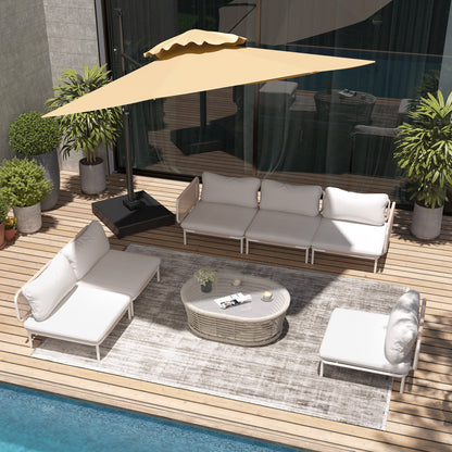 Divano componibile da esterno Pellebant, set di sedute da conversazione per patio