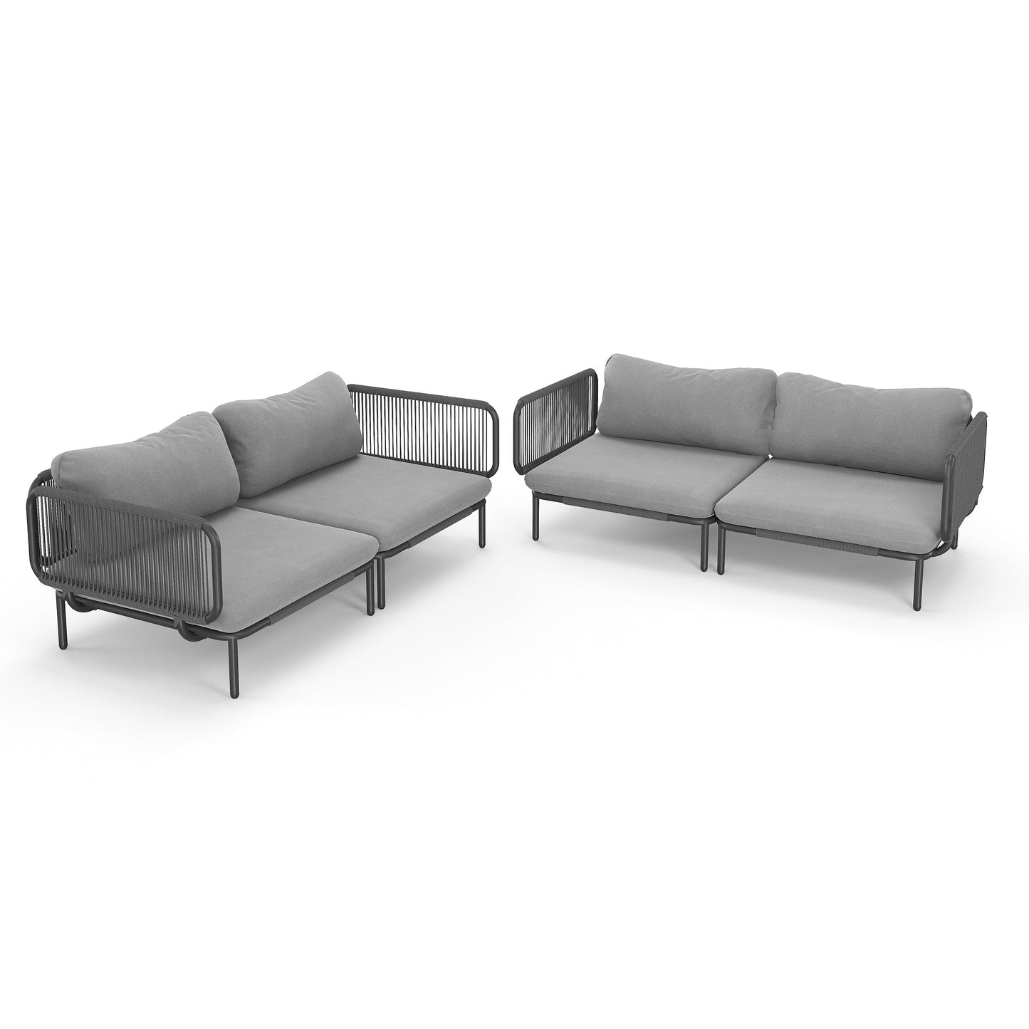 Divano componibile da esterno Pellebant, set di sedute da conversazione per patio