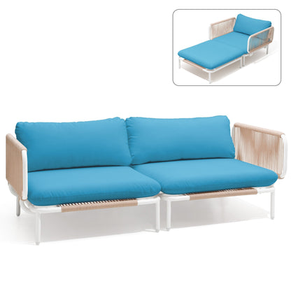 Divano componibile da esterno Pellebant, set di sedute da conversazione per patio