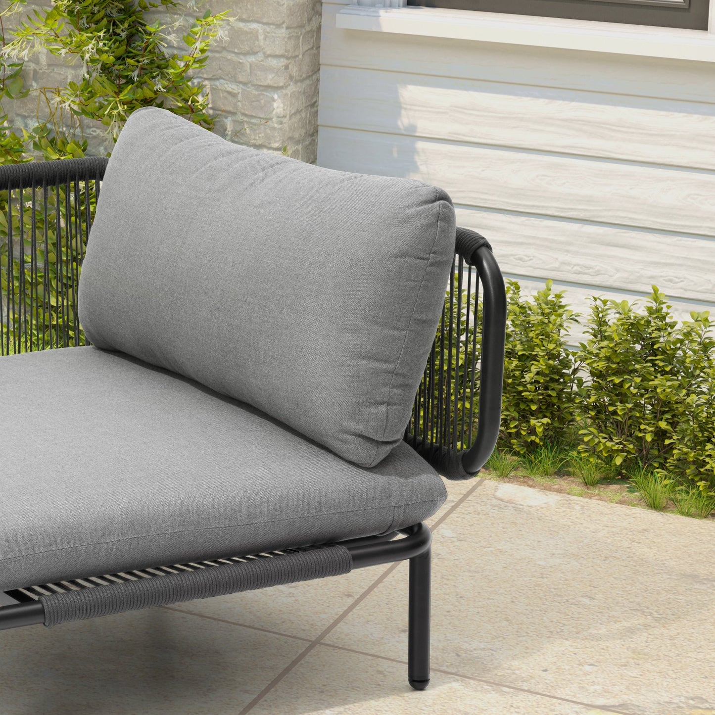 Divano componibile da esterno Pellebant, set di sedute da conversazione per patio