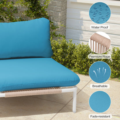 Divano componibile da esterno Pellebant, set di sedute da conversazione per patio