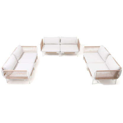 Divano componibile da esterno Pellebant, set di sedute da conversazione per patio