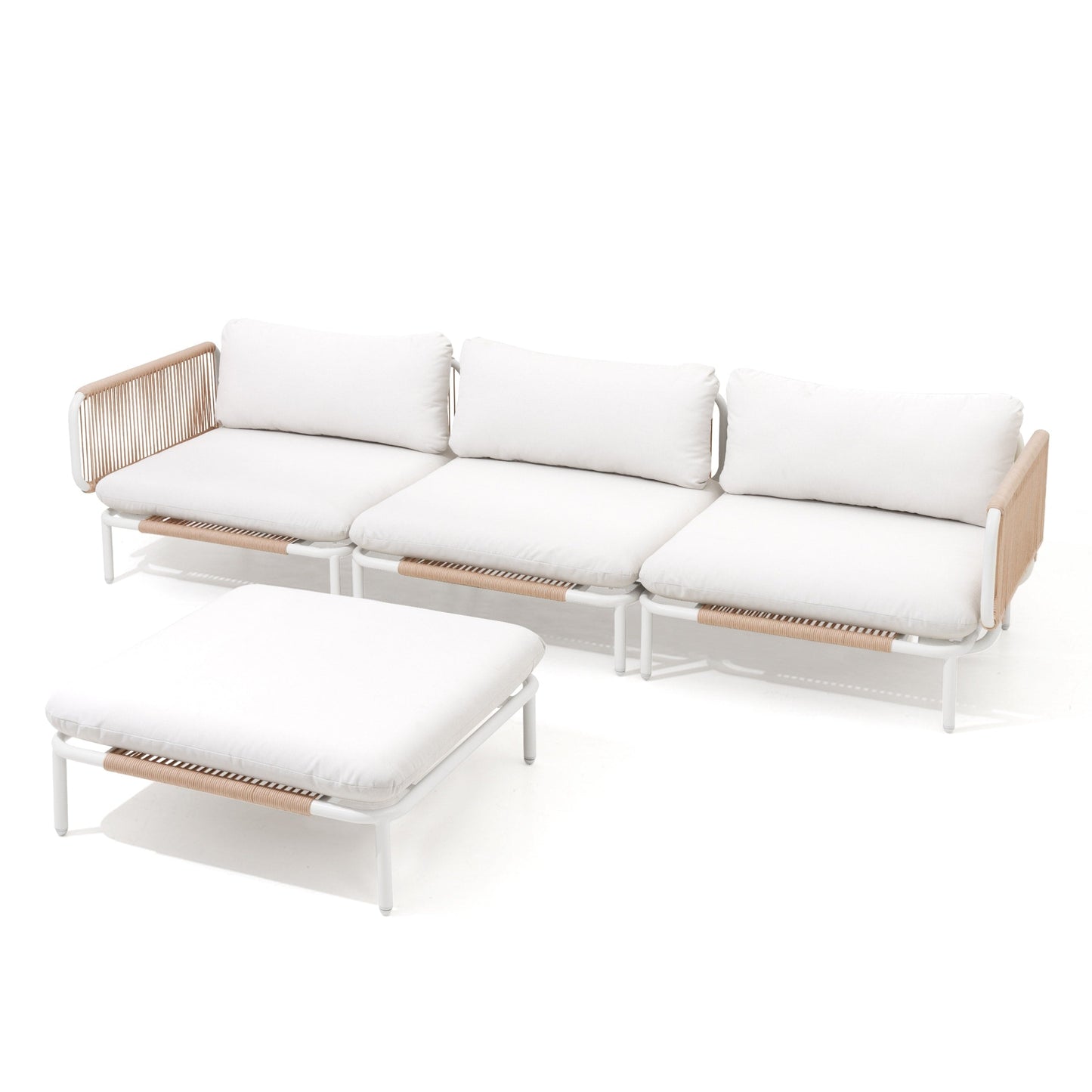 Divano componibile da esterno Pellebant, set di sedute da conversazione per patio