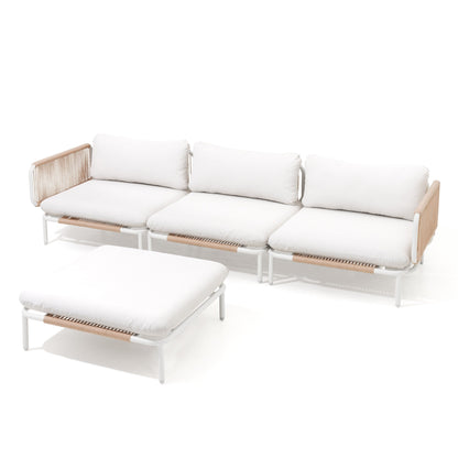 Divano componibile da esterno Pellebant, set di sedute da conversazione per patio