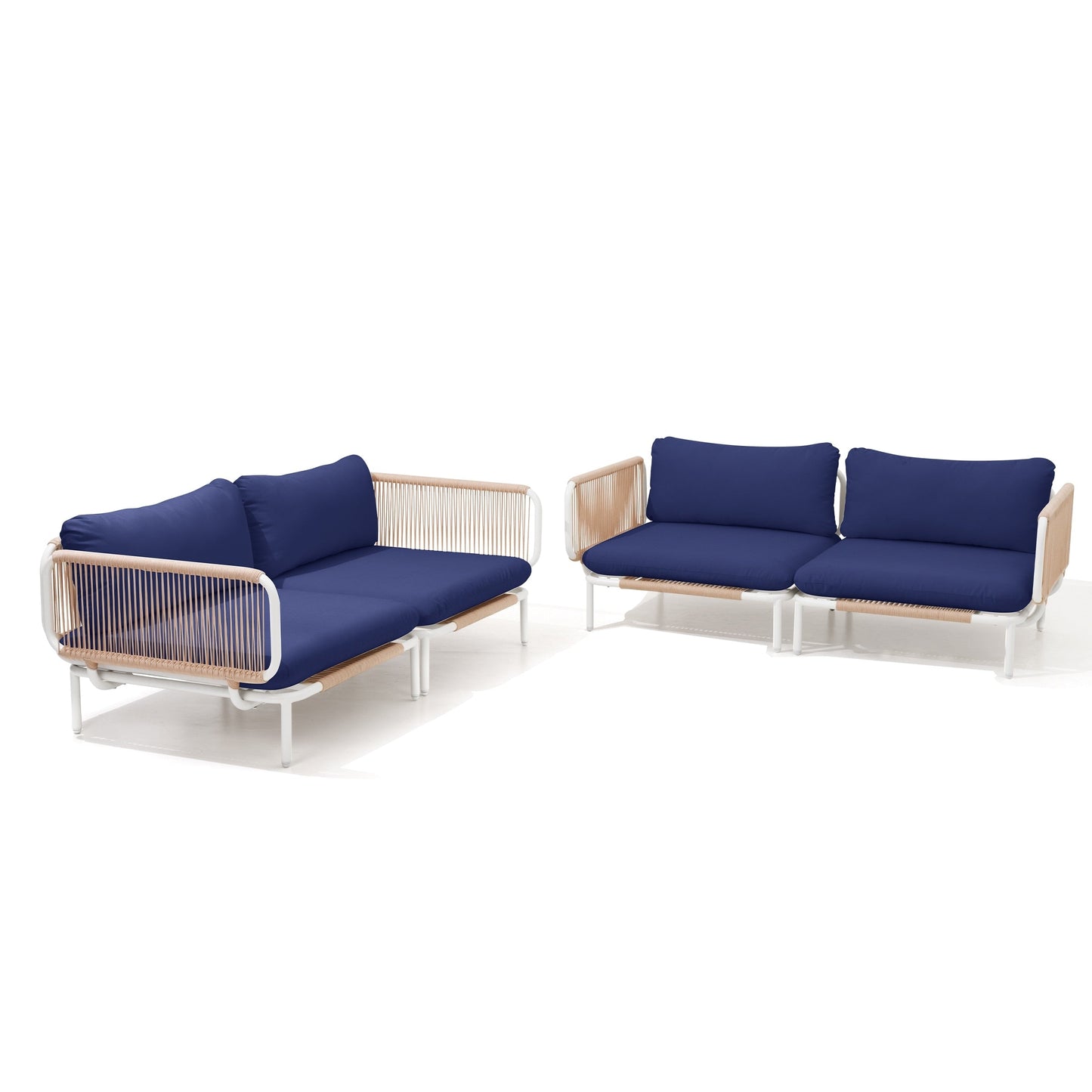 Divano componibile da esterno Pellebant, set di sedute da conversazione per patio