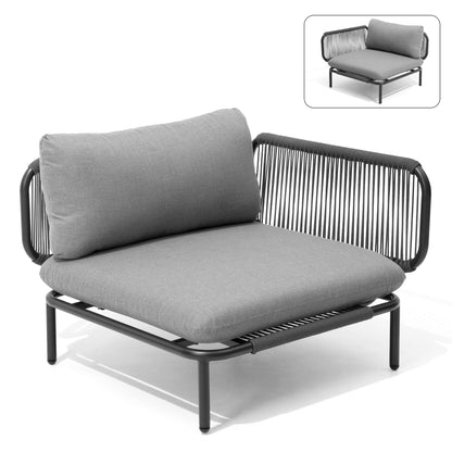 Divano componibile da esterno Pellebant, set di sedute da conversazione per patio