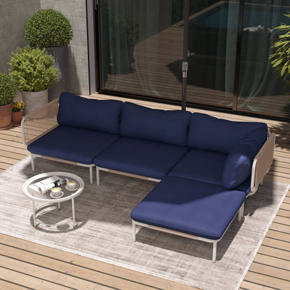 Divano componibile da esterno Pellebant, set di sedute da conversazione per patio