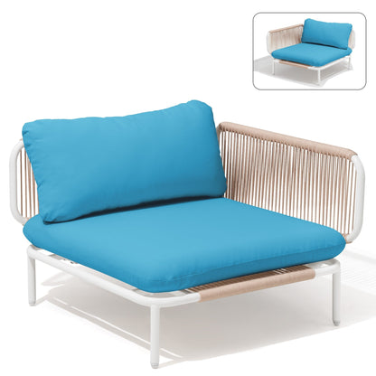 Divano componibile da esterno Pellebant, set di sedute da conversazione per patio