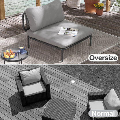 Divano componibile da esterno Pellebant, set di sedute da conversazione per patio