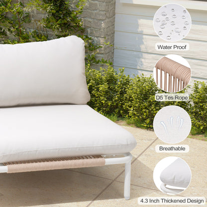 Divano componibile da esterno Pellebant, set di sedute da conversazione per patio