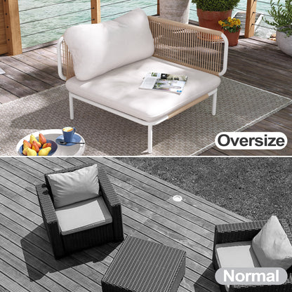 Divano componibile da esterno Pellebant, set di sedute da conversazione per patio