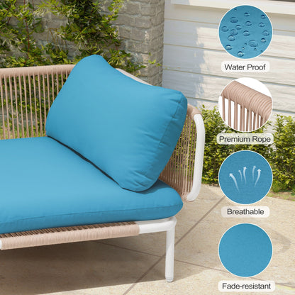 Divano componibile da esterno Pellebant, set di sedute da conversazione per patio