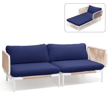 Divano componibile da esterno Pellebant, set di sedute da conversazione per patio