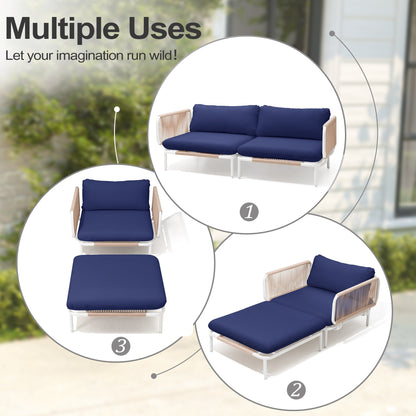 Divano componibile da esterno Pellebant, set di sedute da conversazione per patio