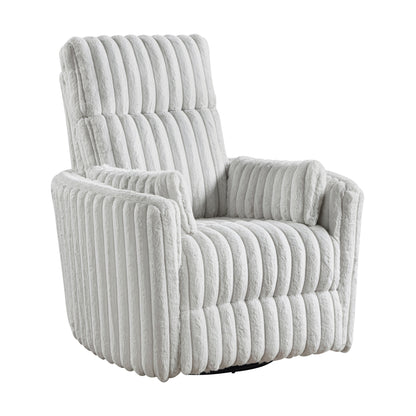 Poltrona reclinabile manuale girevole in velluto a coste Pendu