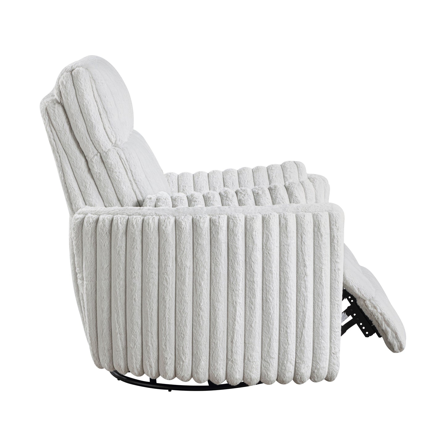 Poltrona reclinabile manuale girevole in velluto a coste Pendu