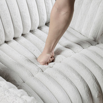 Poltrona reclinabile manuale girevole in velluto a coste Pendu