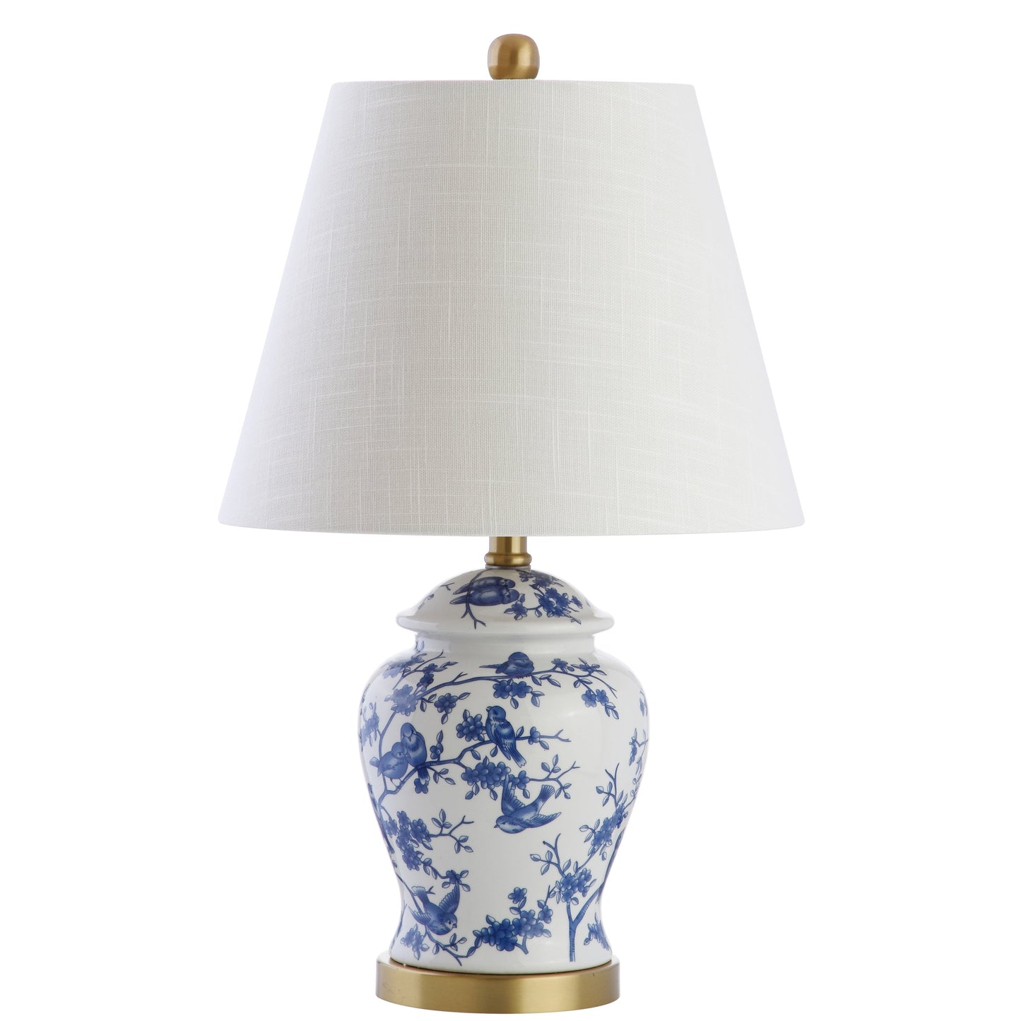 Lampada da tavolo a LED Penelope 22 Chinoiserie, blu/bianca di JONATHAN Y