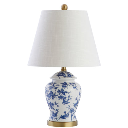 Lampada da tavolo a LED Penelope 22 Chinoiserie, blu/bianca di JONATHAN Y