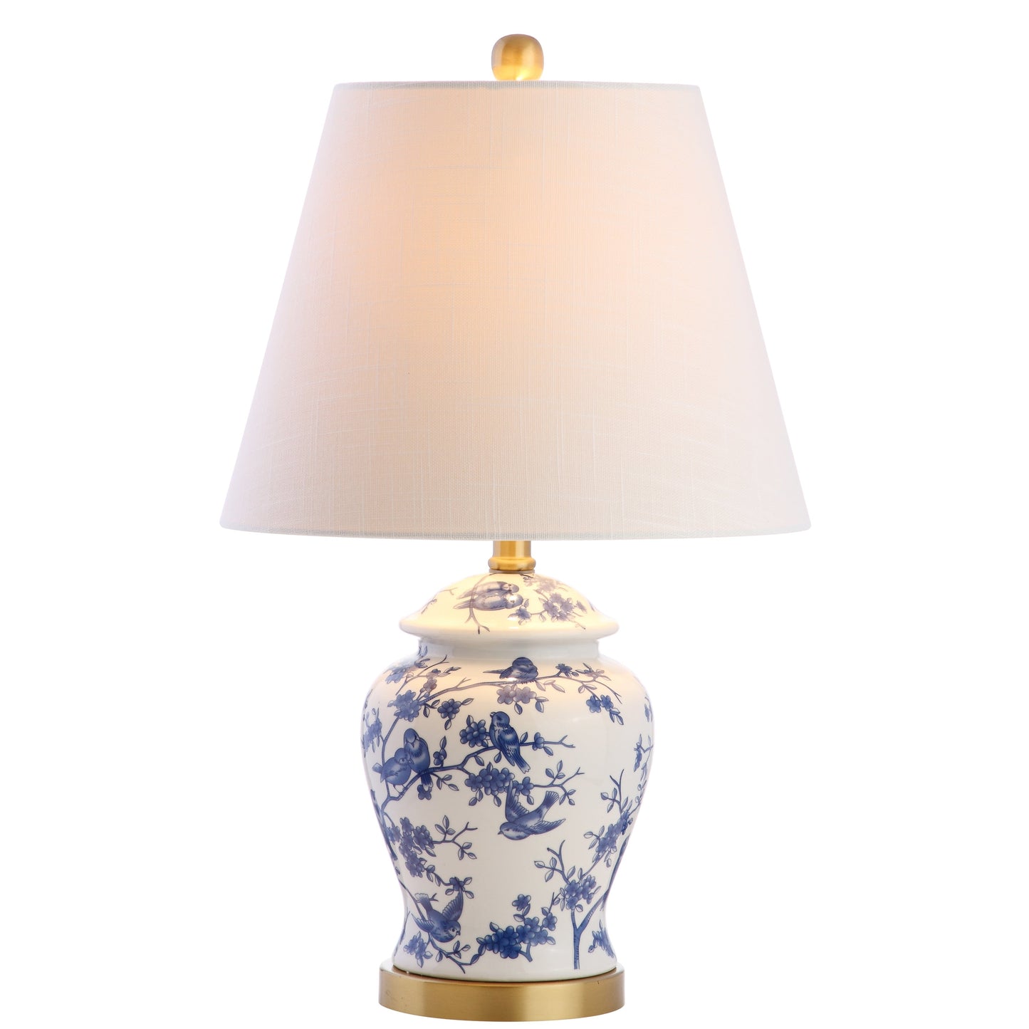 Lampada da tavolo a LED Penelope 22 Chinoiserie, blu/bianca di JONATHAN Y