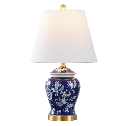 Lampada da tavolo a LED Penelope 22 Chinoiserie, blu/bianca di JONATHAN Y
