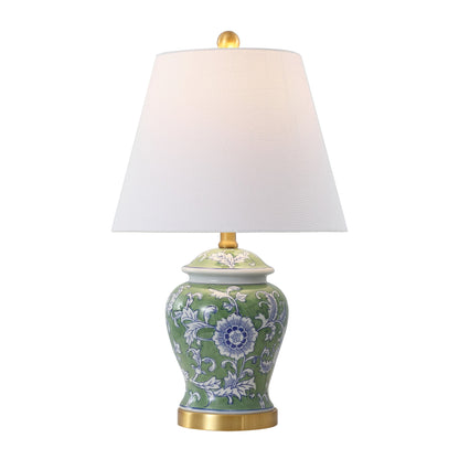 Lampada da tavolo a LED Penelope 22 Chinoiserie, blu/bianca di JONATHAN Y