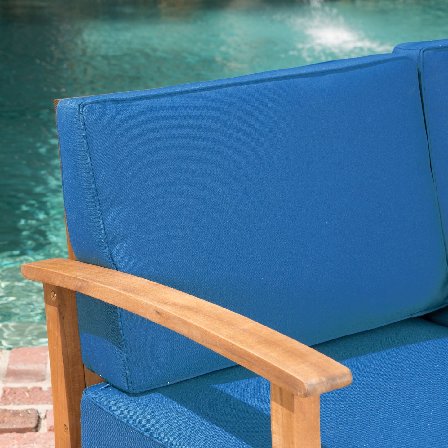 Set componibile da esterno Perla Acacia da 5 posti di Christopher Knight Home