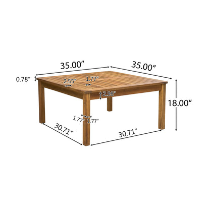 Set componibile da esterno Perla Acacia da 5 posti di Christopher Knight Home