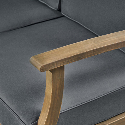 Set di divani da esterno Perla in legno di acacia da 7 pezzi con cuscino di Christopher Knight Home