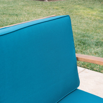 Set da 4 pezzi di divano e tavolo imbottito Perla Outdoor Acacia di Christopher Knight Home