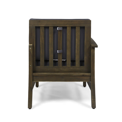 Set da 4 pezzi di divano e tavolo imbottito Perla Outdoor Acacia di Christopher Knight Home