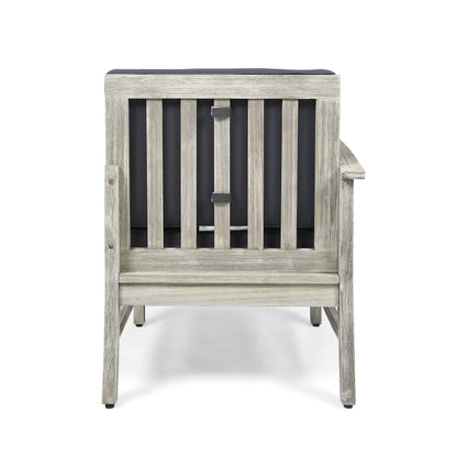 Set da 4 pezzi di divano e tavolo imbottito Perla Outdoor Acacia di Christopher Knight Home